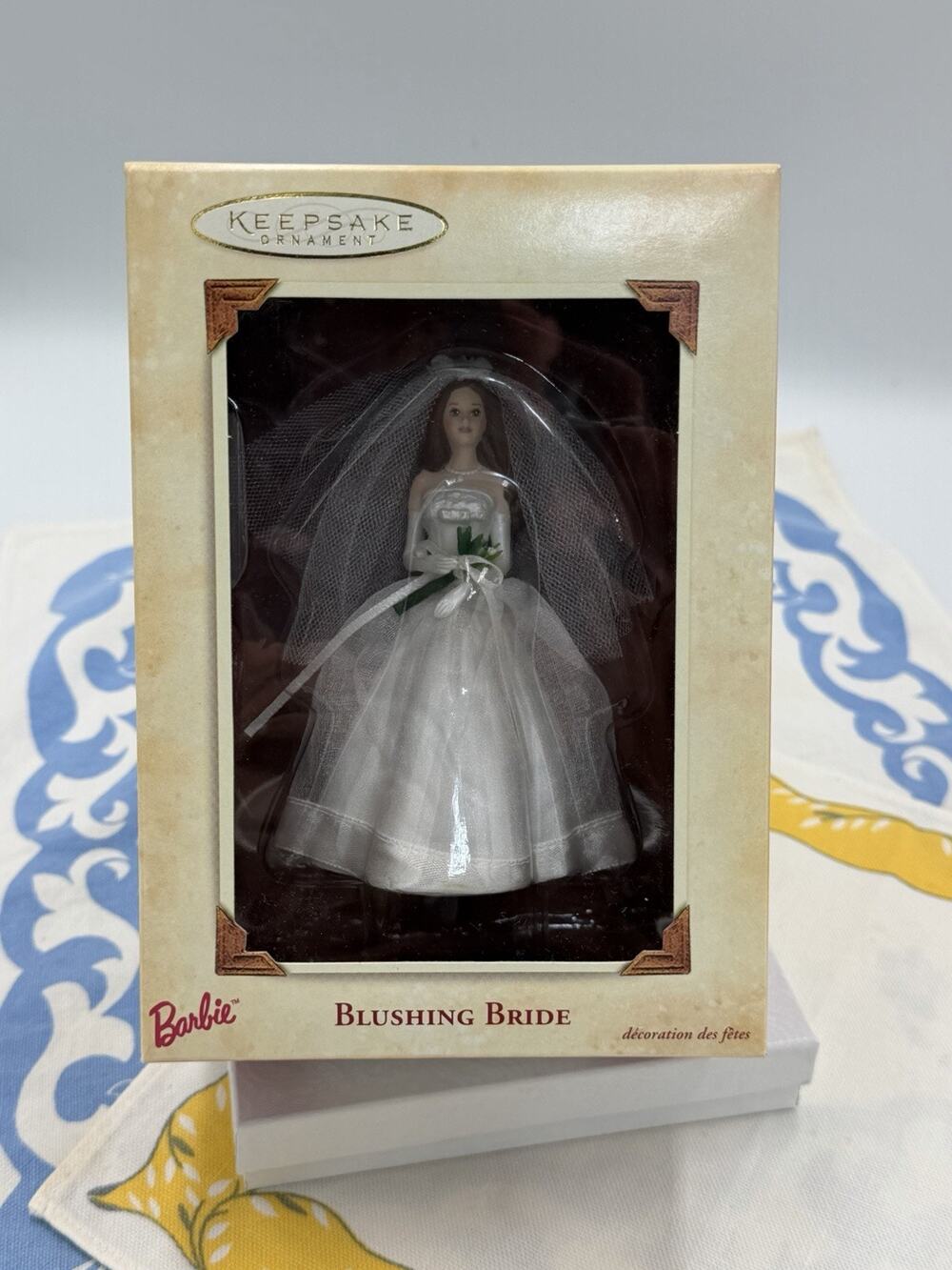 Hallmark Keepsake Ornament Barbie Blushing Bride a Brunette 2002 Wedding NIB